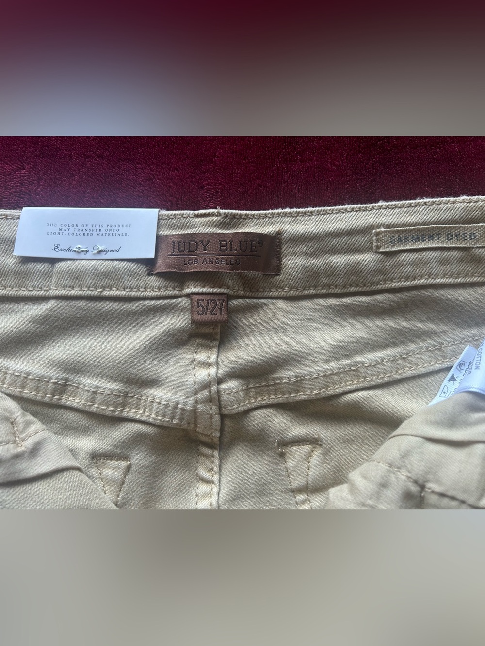 Judy Blue Golden Tan Mid Rise Stretch Denim Boot Cut Jeans New - Picture 5 of 7